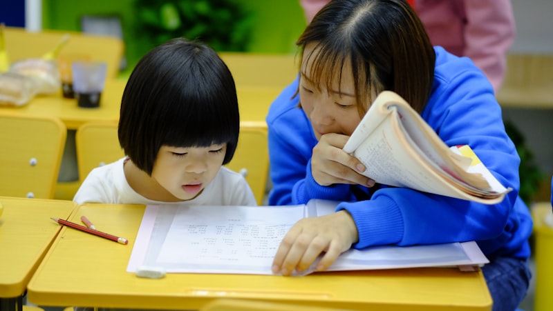 Children engaged in a creative classroom project